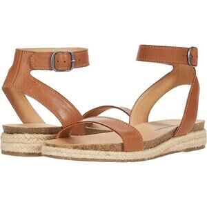 NWT Lucky Brand Women's Brown Garston Leather Flat Sandals Size 10